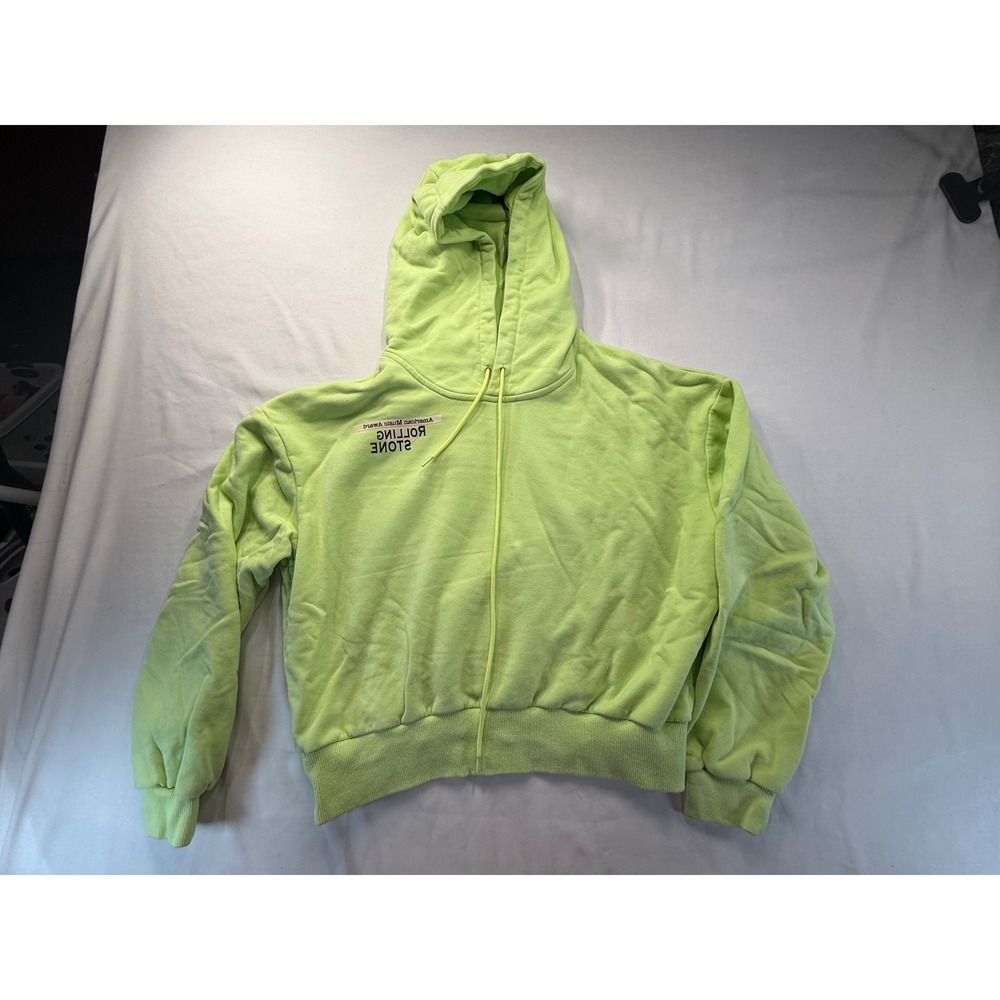 The GREII Rolling Stone BTS American Music Award Hoodie Lime Green Small Women